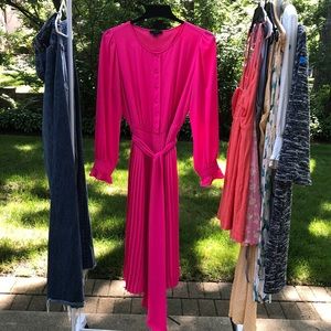 J.Crew hot pink dress. Worn once! Size 10. Very forgiving fit!